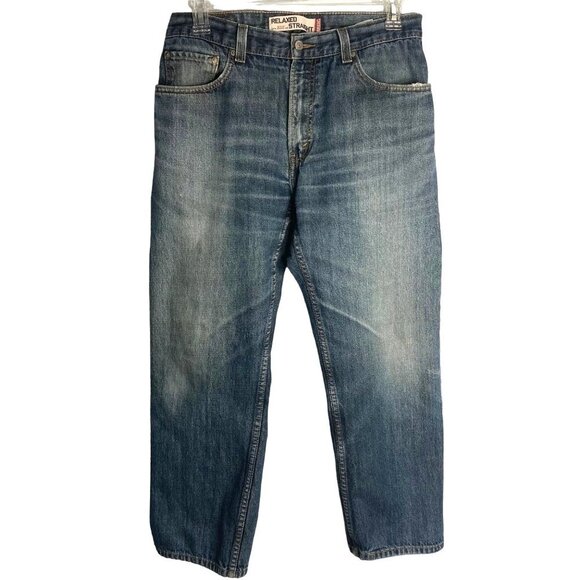Levis 559 Relaxed Fit Straight Jeans 34 Mens 34x28 Distressed Wear‎ As Shown - Picture 1 of 6
